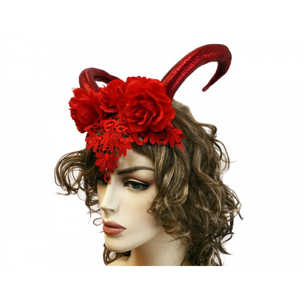 Demon Horn Headband - Red