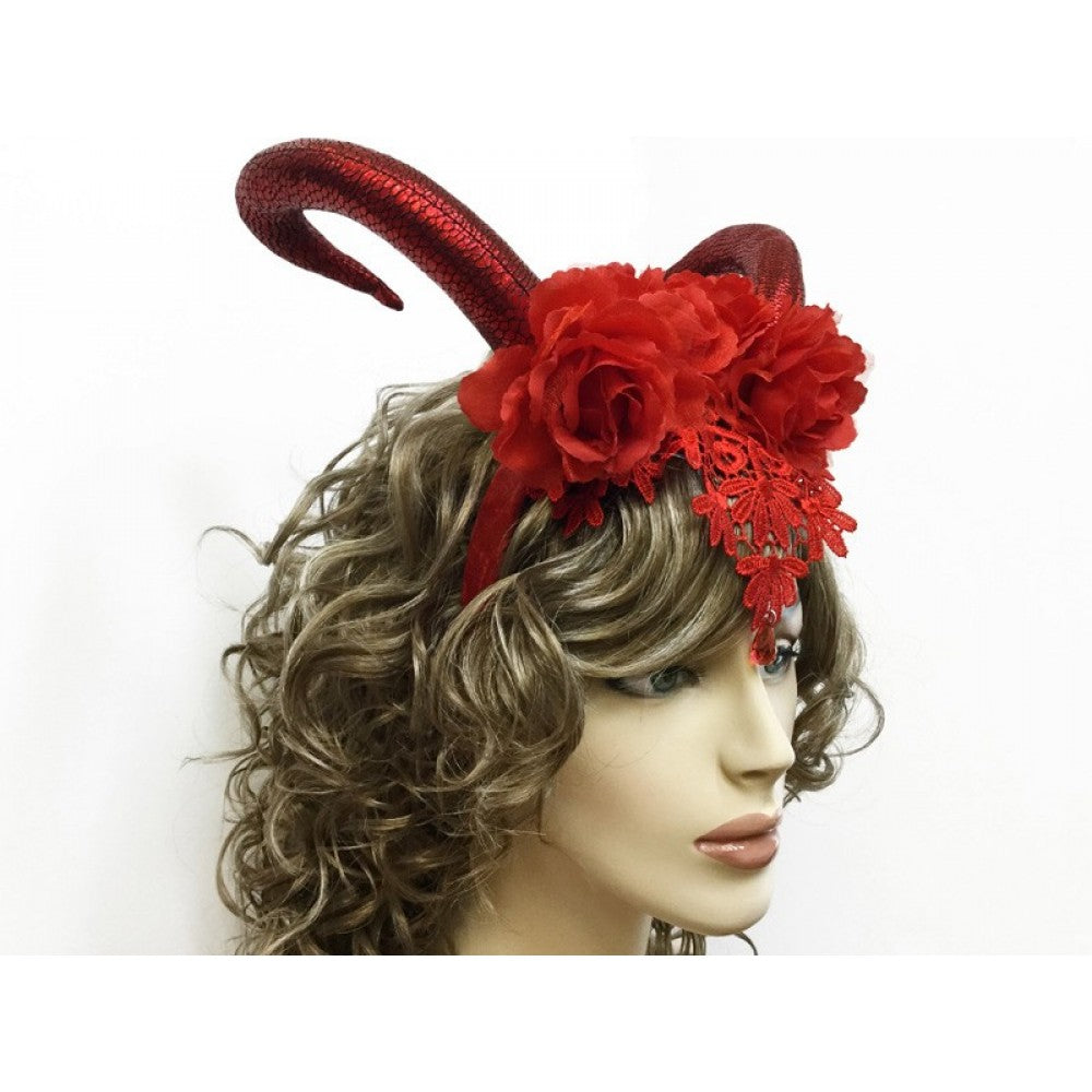 Demon Horn Headband - Red