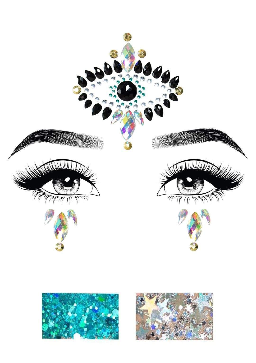 Face Jewels Sticker w/ Body Glitter: Divinity