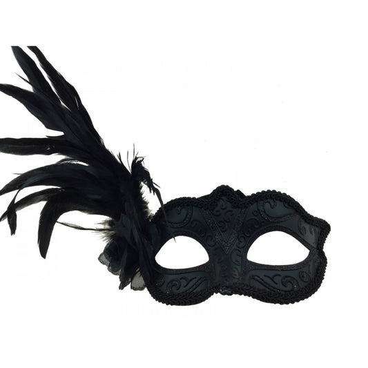 Feather Mask - Black