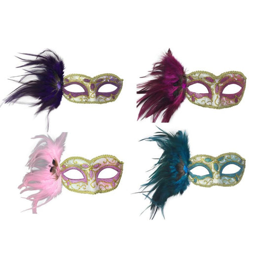 Feather Masquerade Mask Assortment