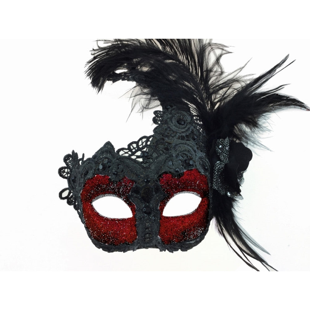 Feathered Lace Mask