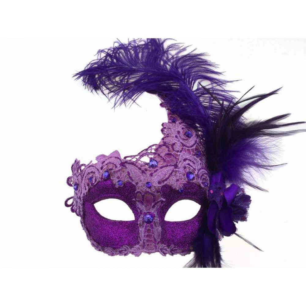 Feathered Lace Mask