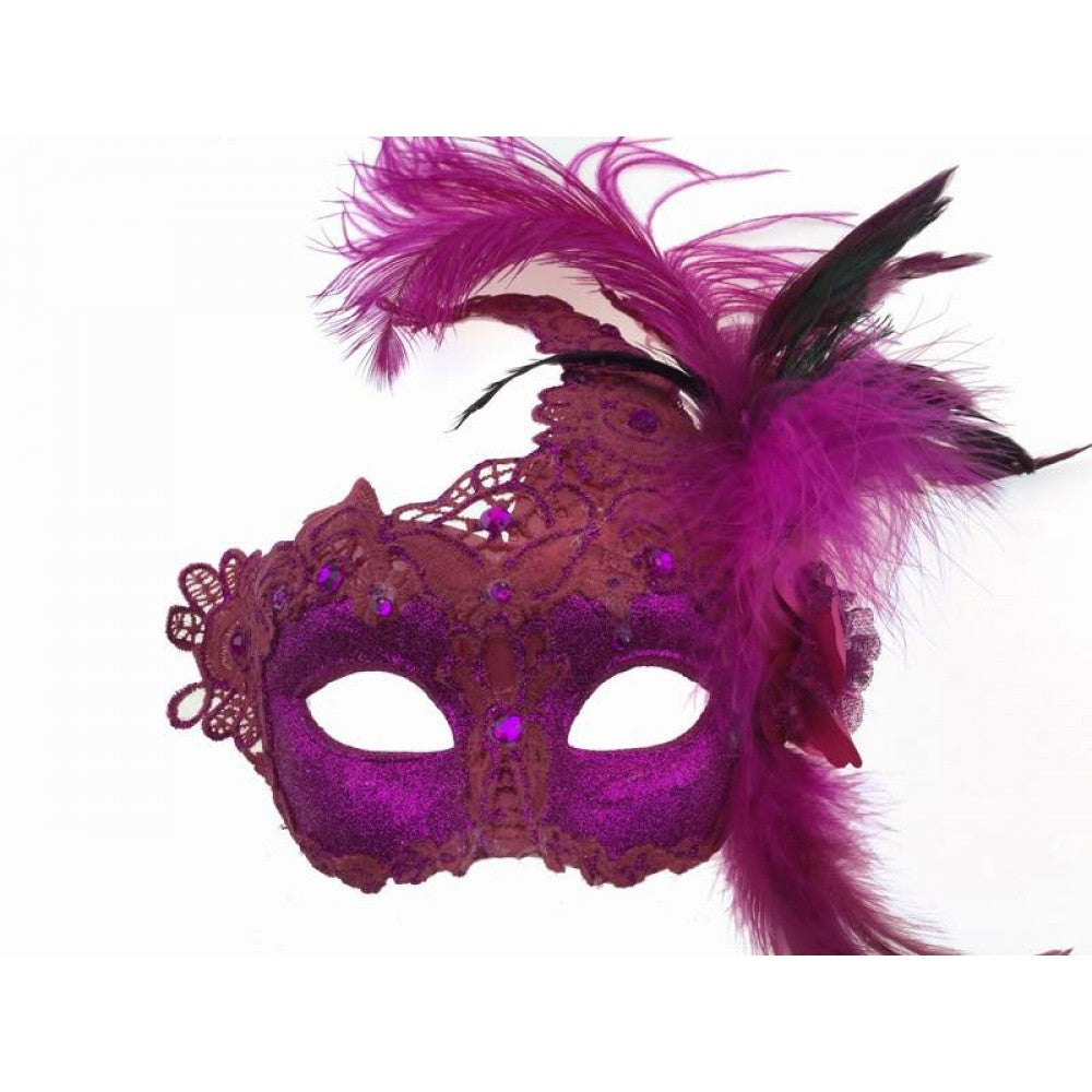 Feathered Lace Mask