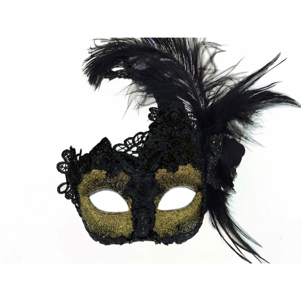 Feathered Lace Mask
