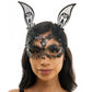 Filigree Bunny Mask - Black