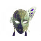 Full Face Mask with Gold Metal with Purple Tassels