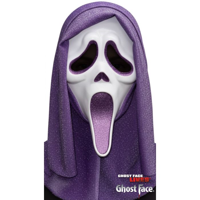 Ghost Face Glitter Mask - Purple
