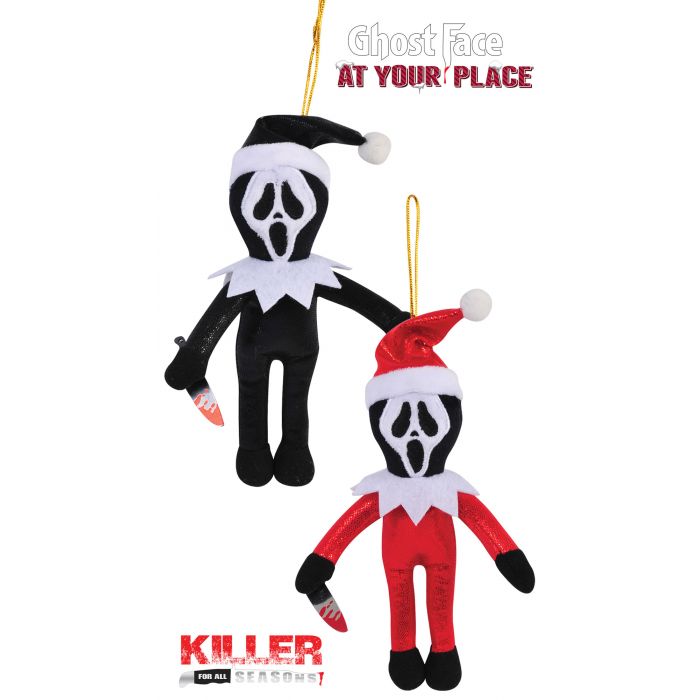 Ghost Face Plush 6" Ornament Asst