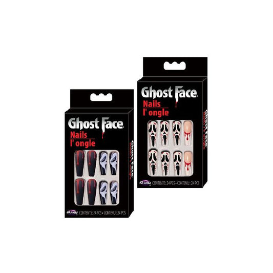 Ghost Face Press On Nails Asst