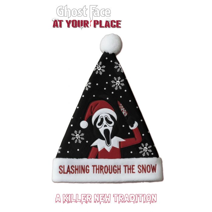 Ghost Face Santa Hat