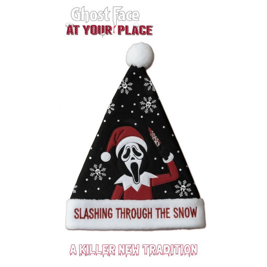 Ghost Face Santa Hat