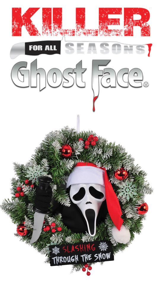 18" Ghost Face Slashers Christmas Wreath