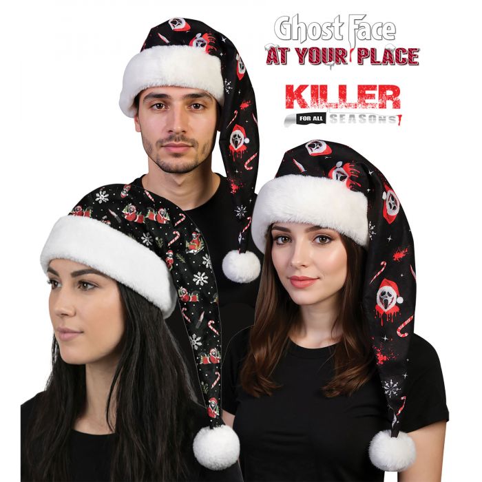 Ghost Face Themed Santa hat