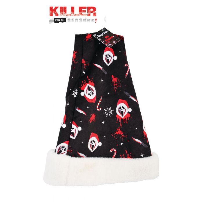 Ghost Face Themed Santa hat
