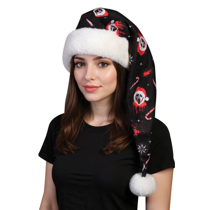 Ghost Face Themed Santa hat