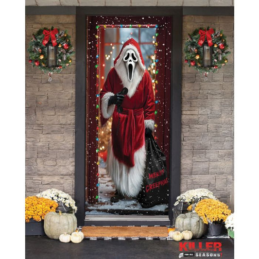 Slashers Christmas: 38" x 80" Ghost Face Door Cover