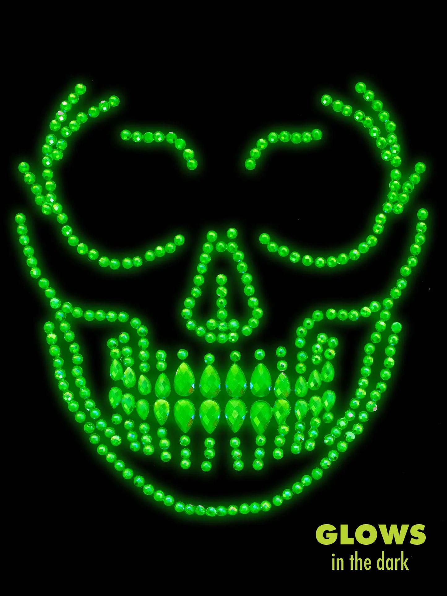 Glow In The Dark Skull Face Jewels