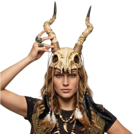 Goat Skull Mask Headpiece