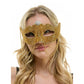 Gold Rhinestone Half Mask w/ Chain