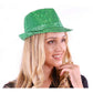 Green Fedora Hat with Lights