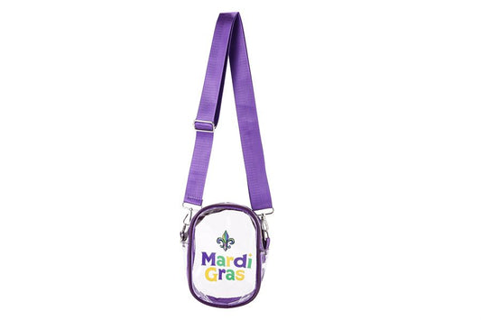 Mardi Gras Clear Crossbody Bag