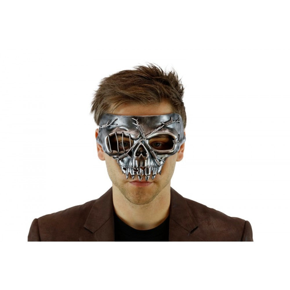 Half Skull Mask - Silver