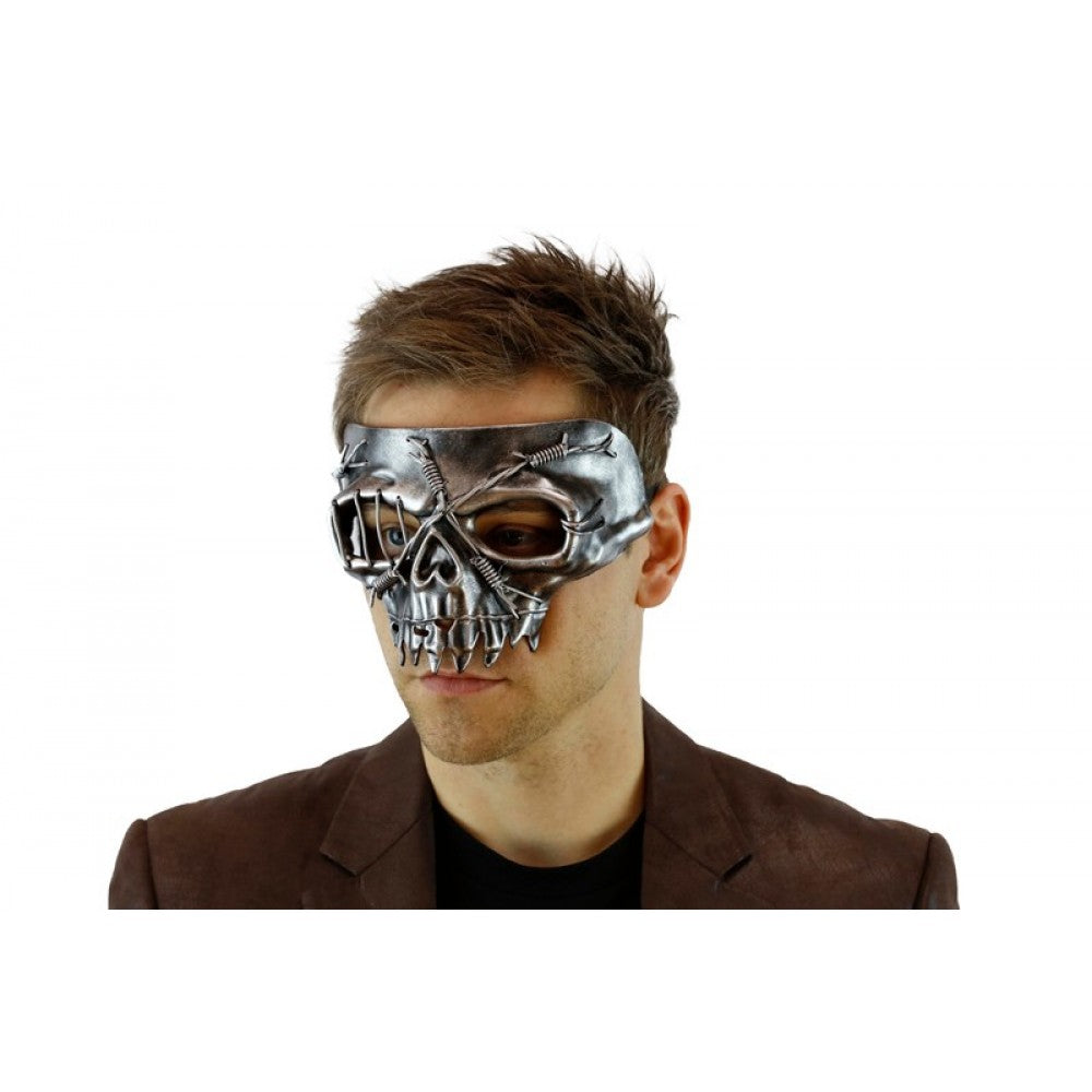 Half Skull Mask - Silver