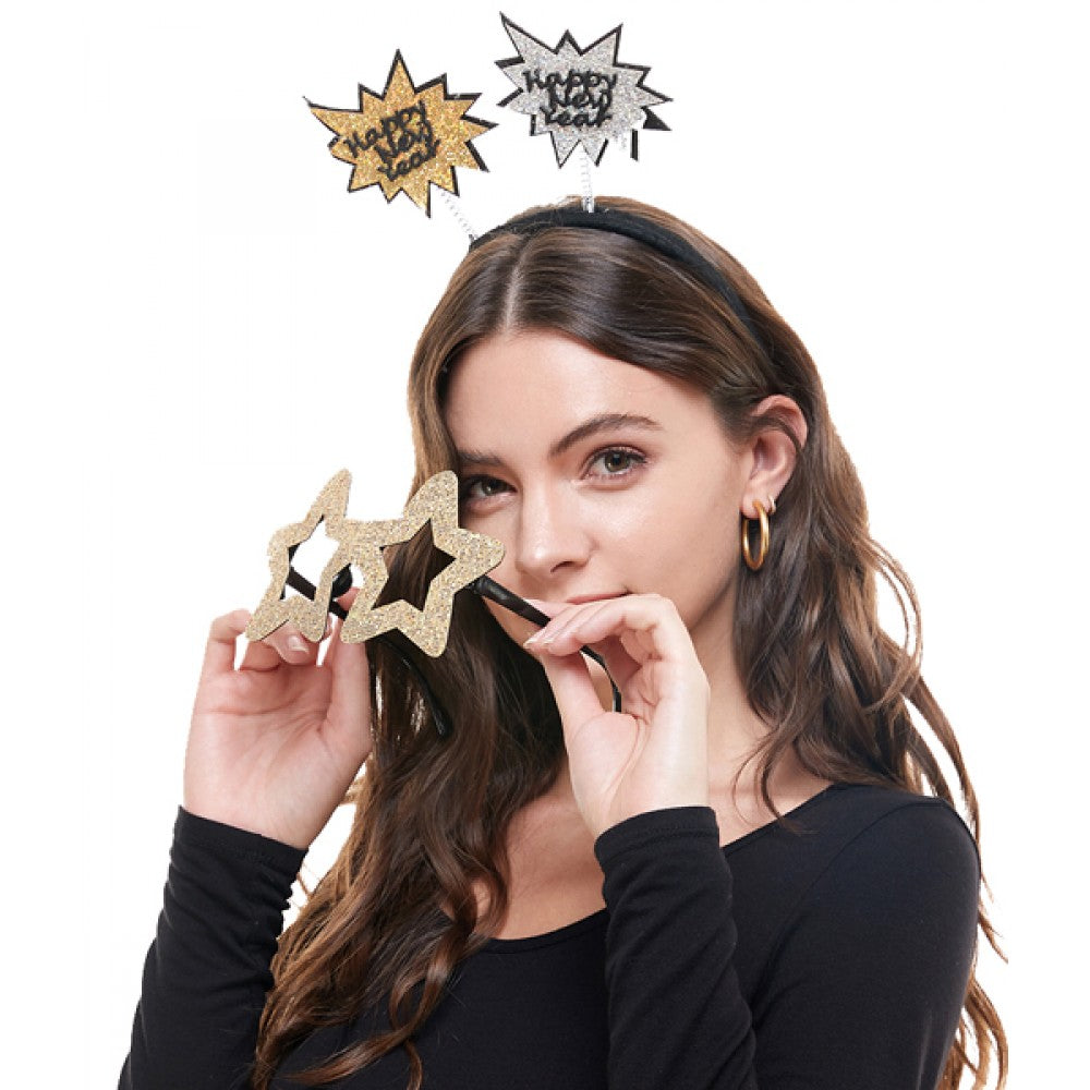 Happy New Years Starburst Headband Assortment