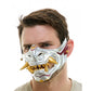 Japanese Style Oni Mask - Silver/Gold