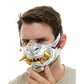 Japanese Style Oni Mask - Silver/Gold