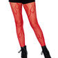 Kelly Flame Fishnet Tights - Red