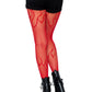 Kelly Flame Fishnet Tights - Red