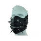 Leather Mouth Mask W/ Spike & Zip