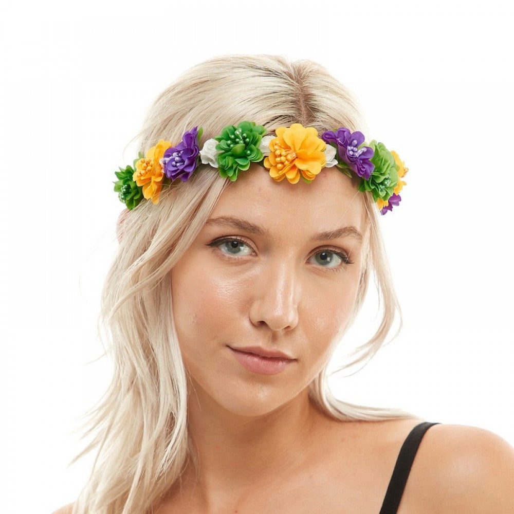 Mardi Gras Headdress Flower