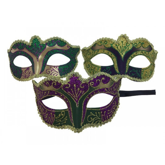 Mardi Gras Venetian Mask Asst