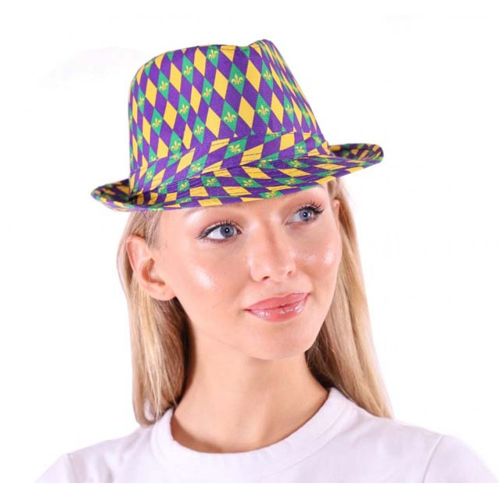 Mardi Gras Diamond Printed Hat - PGG