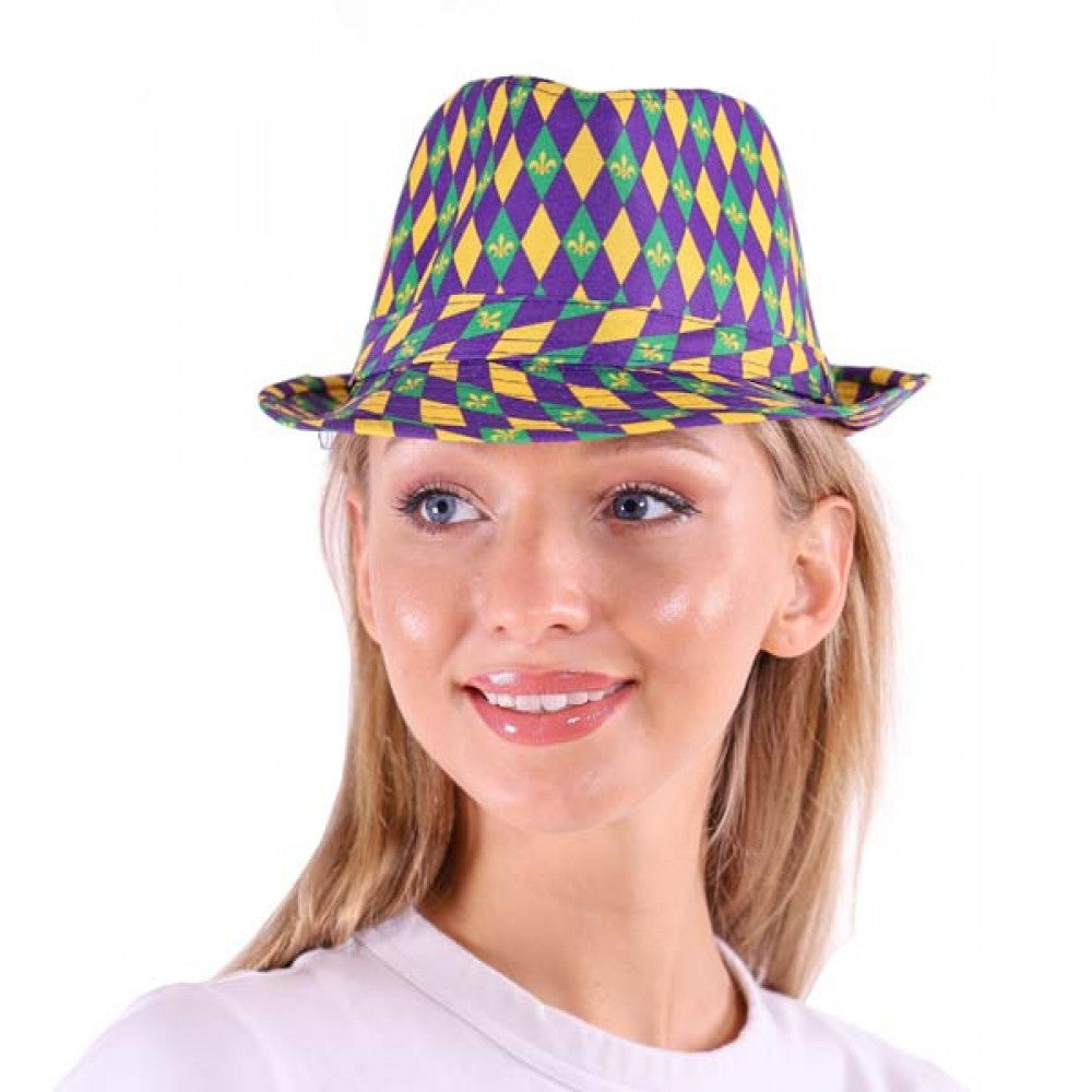 Mardi Gras Diamond Printed Hat - PGG