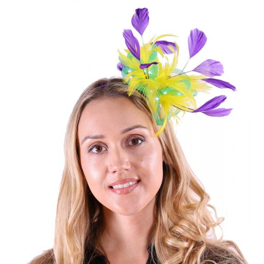 Mardi Gras Feathered Headband