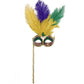 Mardi Gras Mask with Stick: PGG - Assorted