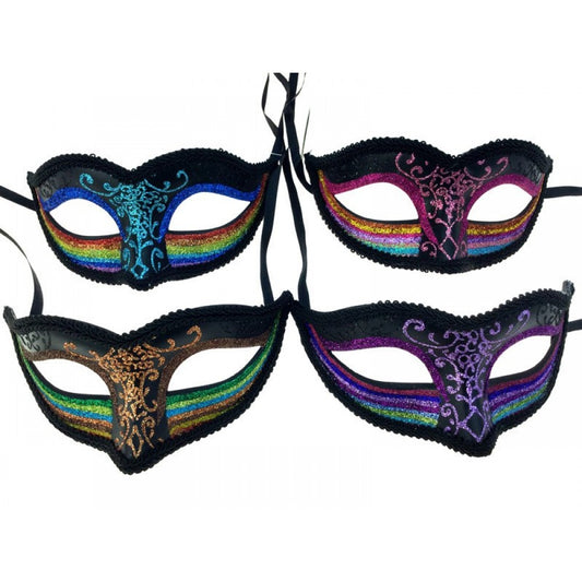 Masquerade Mask - Dark Rainbow Assortment