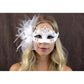 Masquerade mask With Flowered Veil Assortment