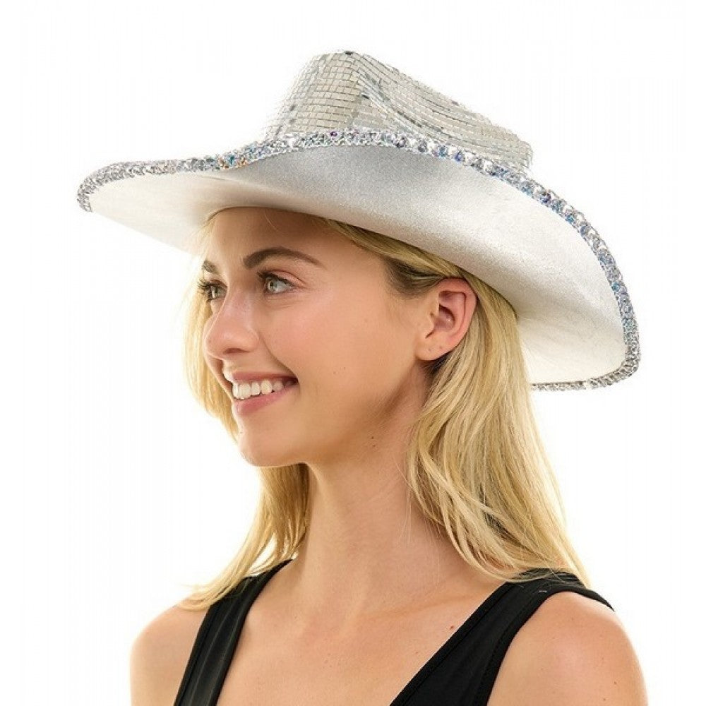 Mirror Ball Disco Cowboy Hat