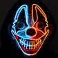 Neon Light-Up Scary Clown Mask