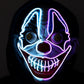 Neon Light-Up Scary Clown Mask