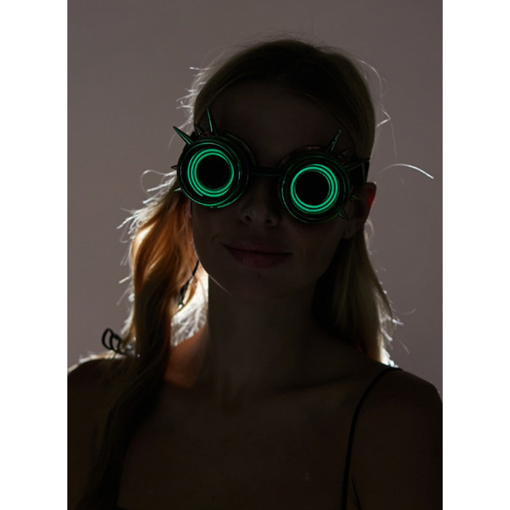 Neon Light Steampunk Rainbow Goggles