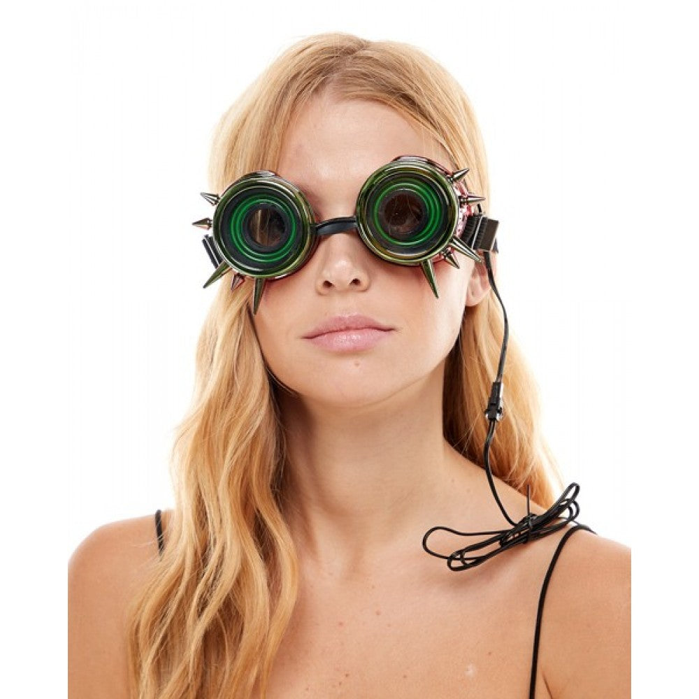 Neon Light Steampunk Rainbow Goggles