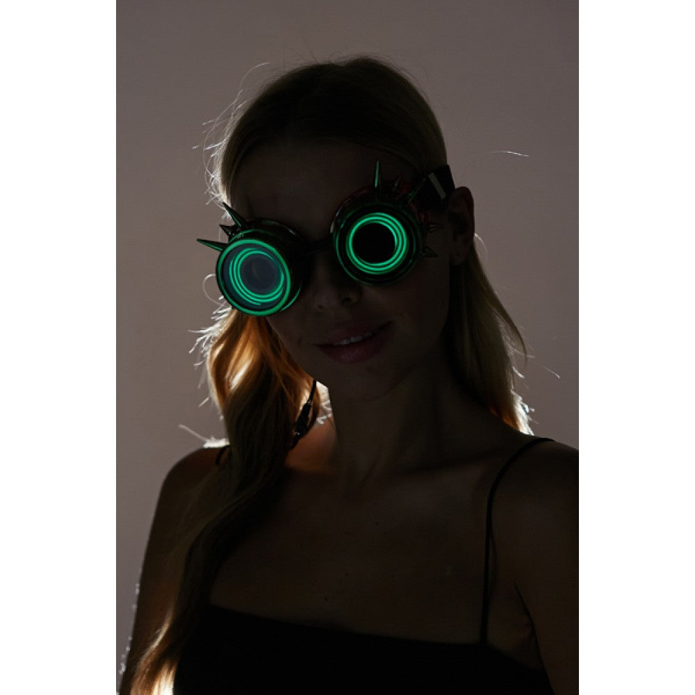 Neon Light Steampunk Rainbow Goggles