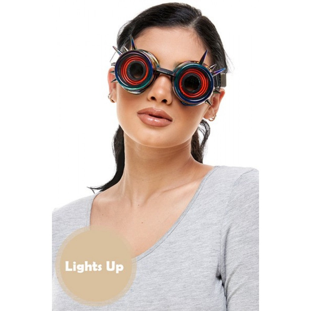 Neon Light Up Steampunk Goggles Assortment
