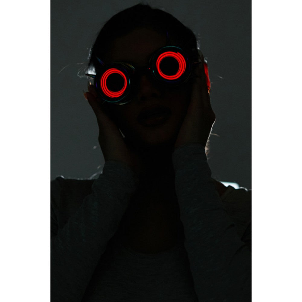 Neon Light Up Steampunk Goggles Assortment